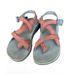 Chaco Women's Z/Cloud X Sandals Coral Orange Woven‎ Straps Adjustable Outdoor